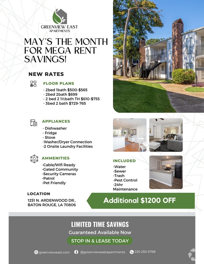 May New Rates - Greenview East