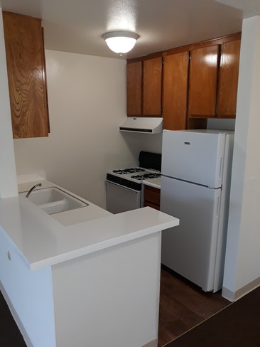 Kitchen. - Carson Gardens -Affordable Senior Housing 62+