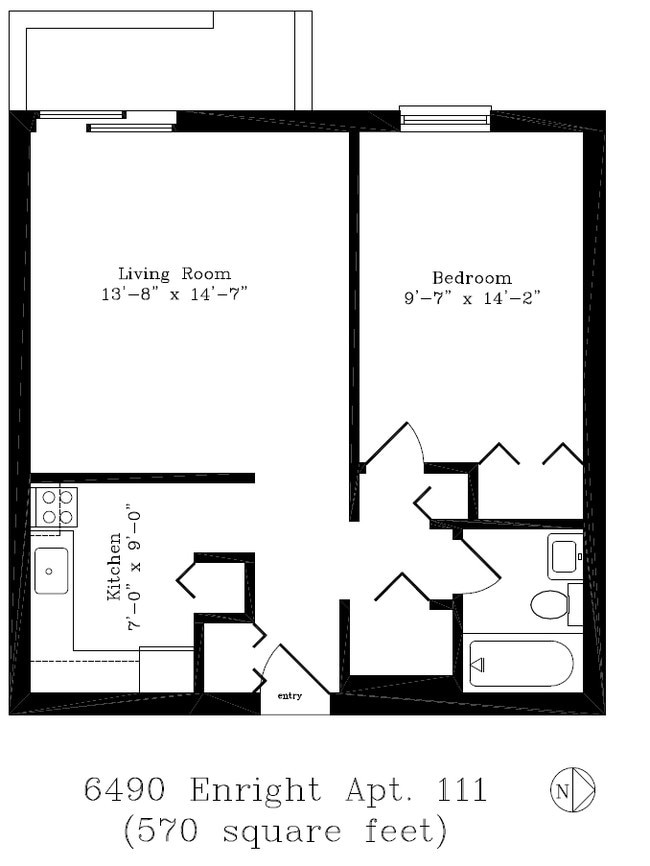 1BR/1BA - University Terraces