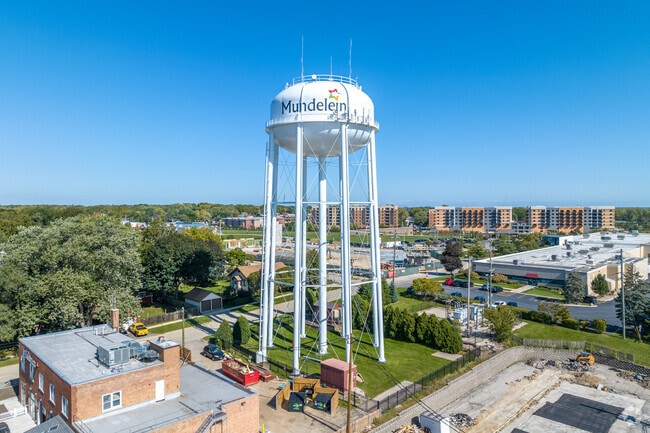 The Mundelein Watertower is a short drive from Diamond Lake Park and is an icon in the area.