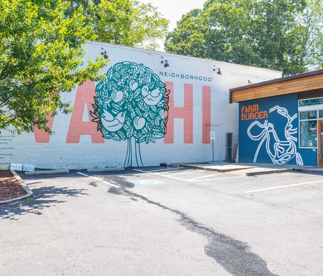The official Virginia Highland Mural is located in the heart of the neighborhood.