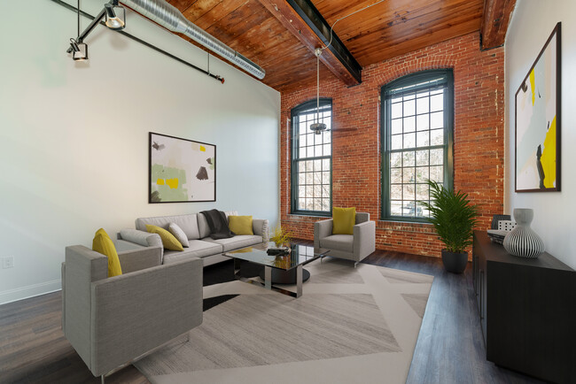 1 BR, 1BA loft AE floor plan - The River Lofts at Ashton Mill