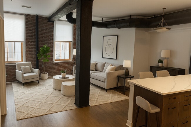 Living Room - Carriage Wheel Lofts