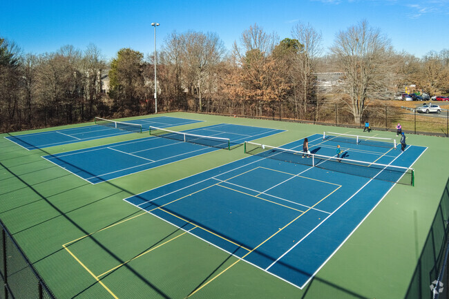 Tennis courts at Rolling Valley West Park are a popular spot for recreation in Burke.
