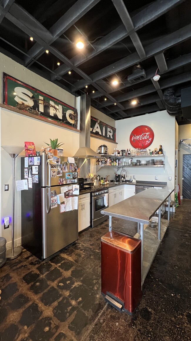 kitchen with stainless steel appliances - 201 Louisville St