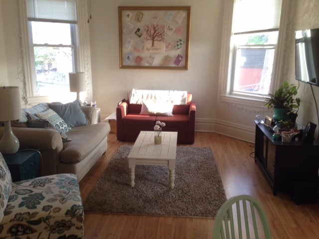 Living Room with Large Windows - 438 S Pacific Ave