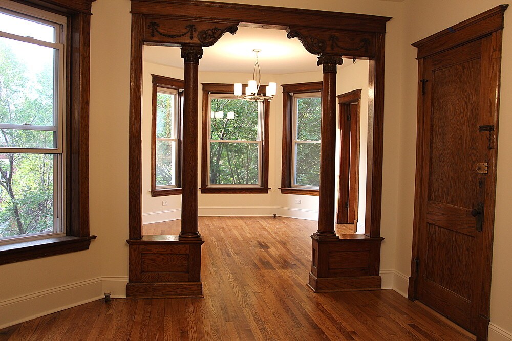 Living room from dining area - 2545 W Walton St