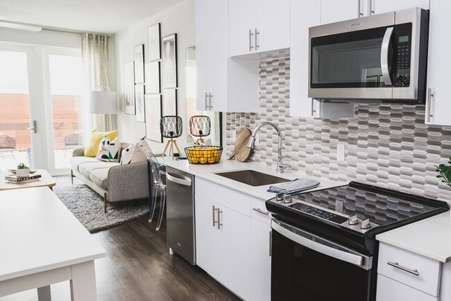 Stunning Kitchens with 42” Contemporary Cabinets - Modera Creative Village Apartments