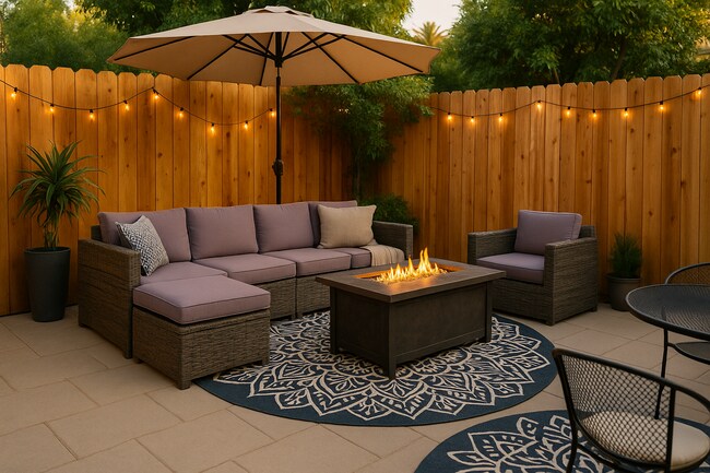 Reúnanse y relájense alrededor de la mesa con fogata. - 2824 S Orange Dr