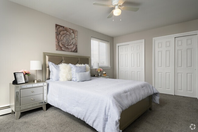 2BR, 1BA - 874SF Primary Bedroom - Southgate Gardens Apartments