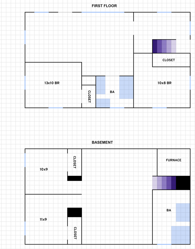 Floorplan of both floors. - 540 S 29th St