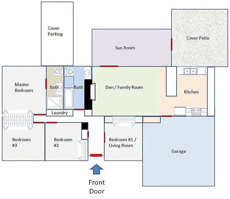 Floor Plan - 2700 N Loxley Ave