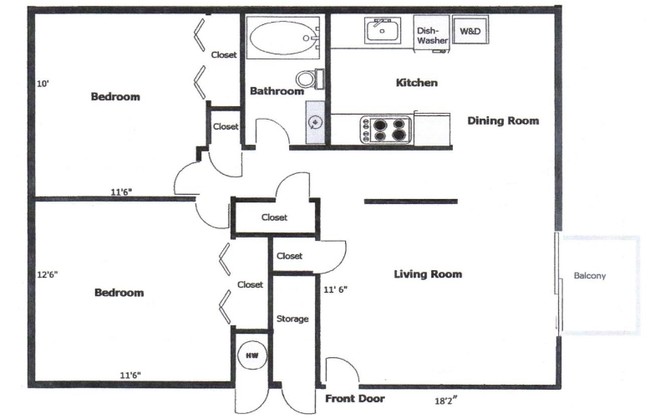 2BR/1BA - Orchard Gardens Apartments