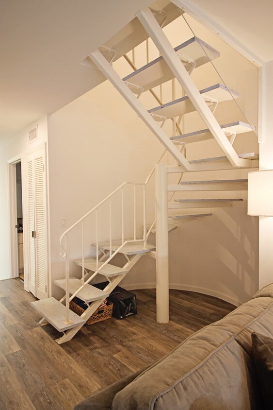Hand Painted solid wood stairway - 1911 Estrella de Mar Ct