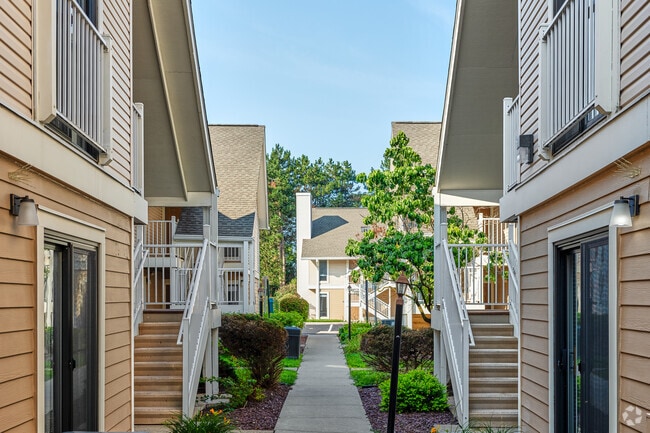 Walkway between units - AVIA Lofts on Victors Way