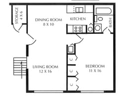 1BR/1BA - Maplewood Apartments