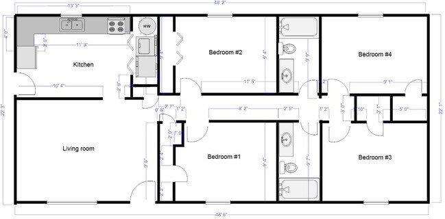 Plano de planta - 706 Lee St
