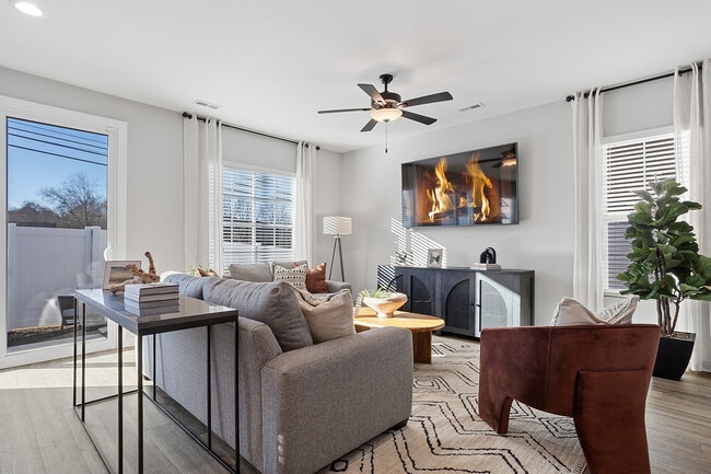 Bright Living Rooms with Ceiling Fan - Sanctuary at Indian Creek | Homes for Rent