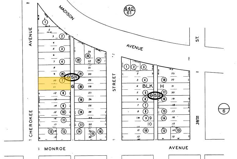 Mapa de la parcela - 4537 Cherokee Ave