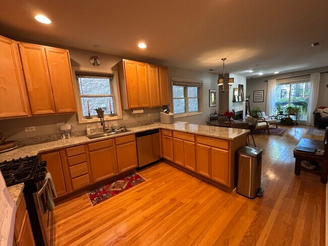 Open concept kitchen to living room - 1241 N Maplewood Ave