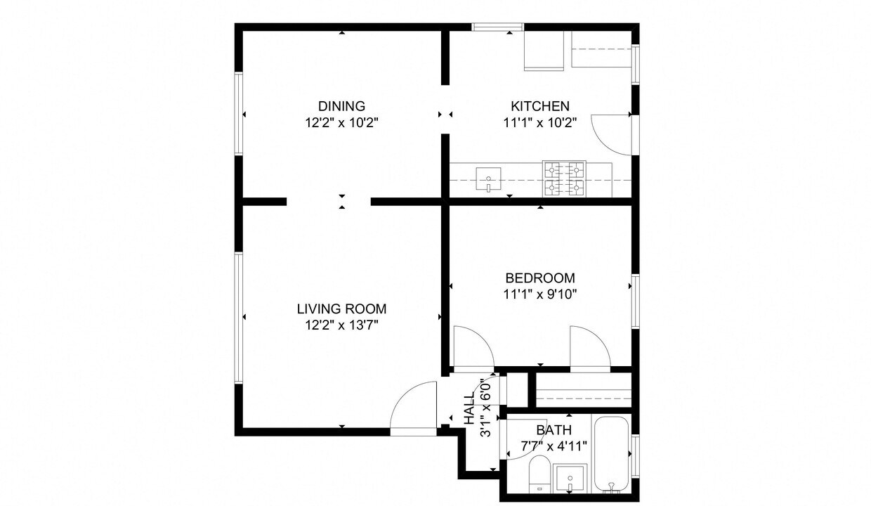 Plano de planta - 7601 S King Dr