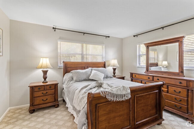 2BR, 2BA - 1040SF - Bedroom - Taylor Creek Condominiums
