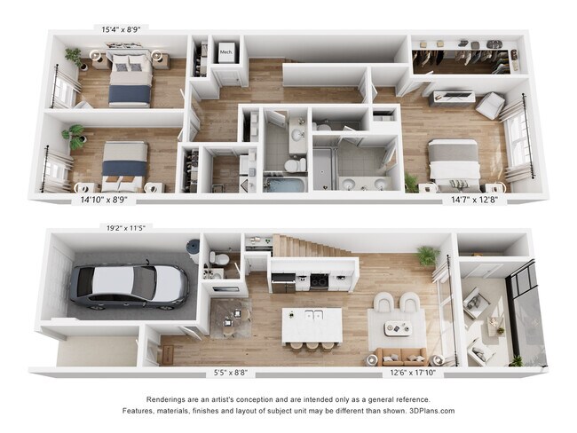 Plano de planta - Kinward at Two Rivers