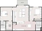 2 Bedroom 2 Bathroom - Upper Split
