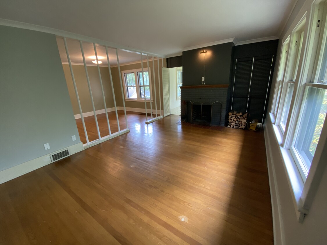 living room with fireplace - 445 N Winton Rd