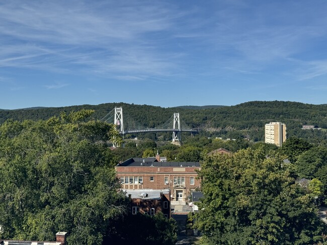 Roof top view of the Mid Hudson Bridge - Queen City Lofts Apartments