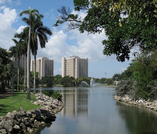 Lower Riviera borders the University of Miami campus