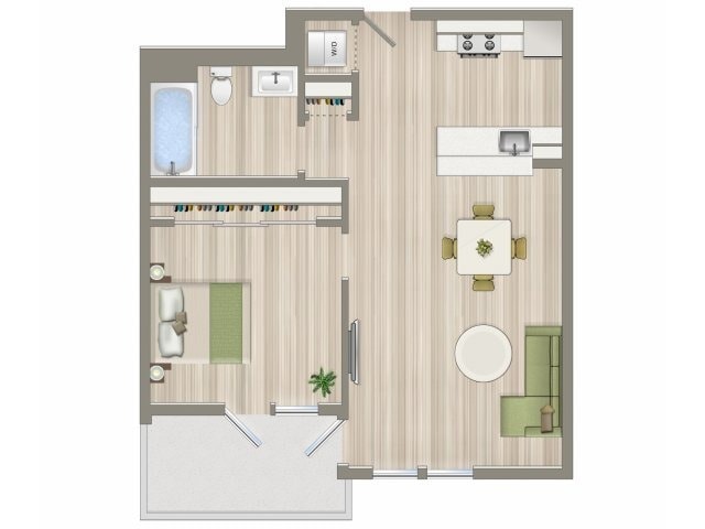 1b1b-b, 731 sq, 1x1 - Fiona