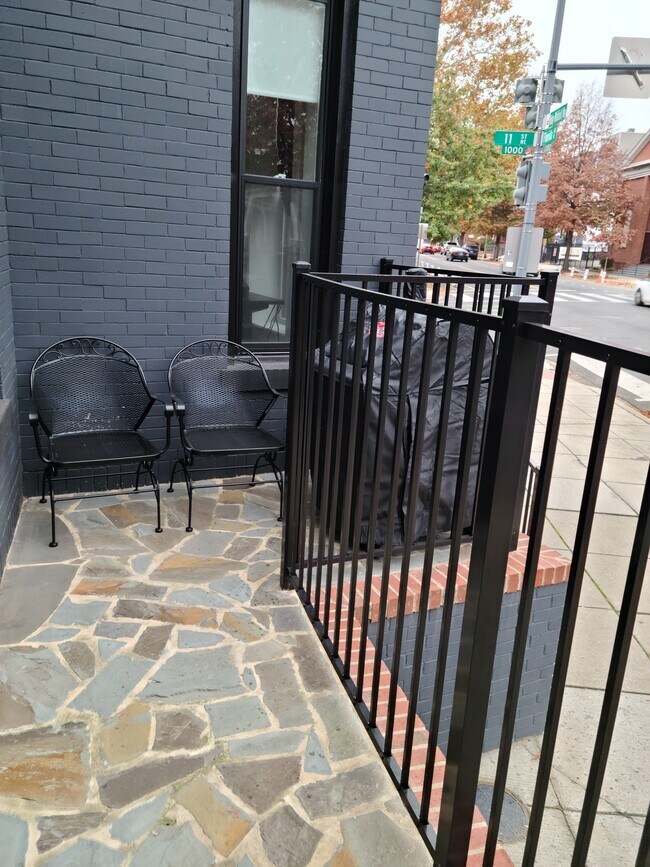 Front Patio with charcoal grill - 1101 Florida Ave NE