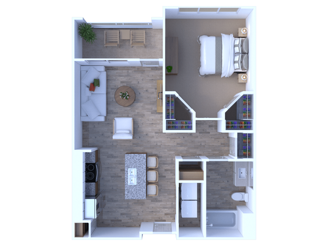 Live Oak_1Bed_1Bath_693 Sq Ft - SoCo at Tower Point