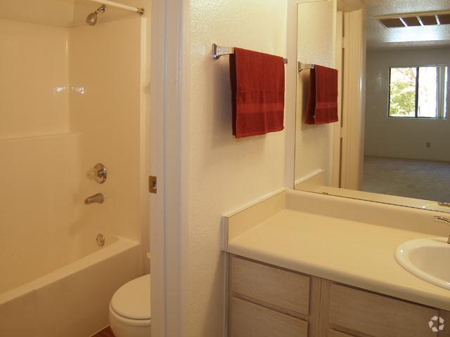 Studio Bathroom - Butterfield Apartments