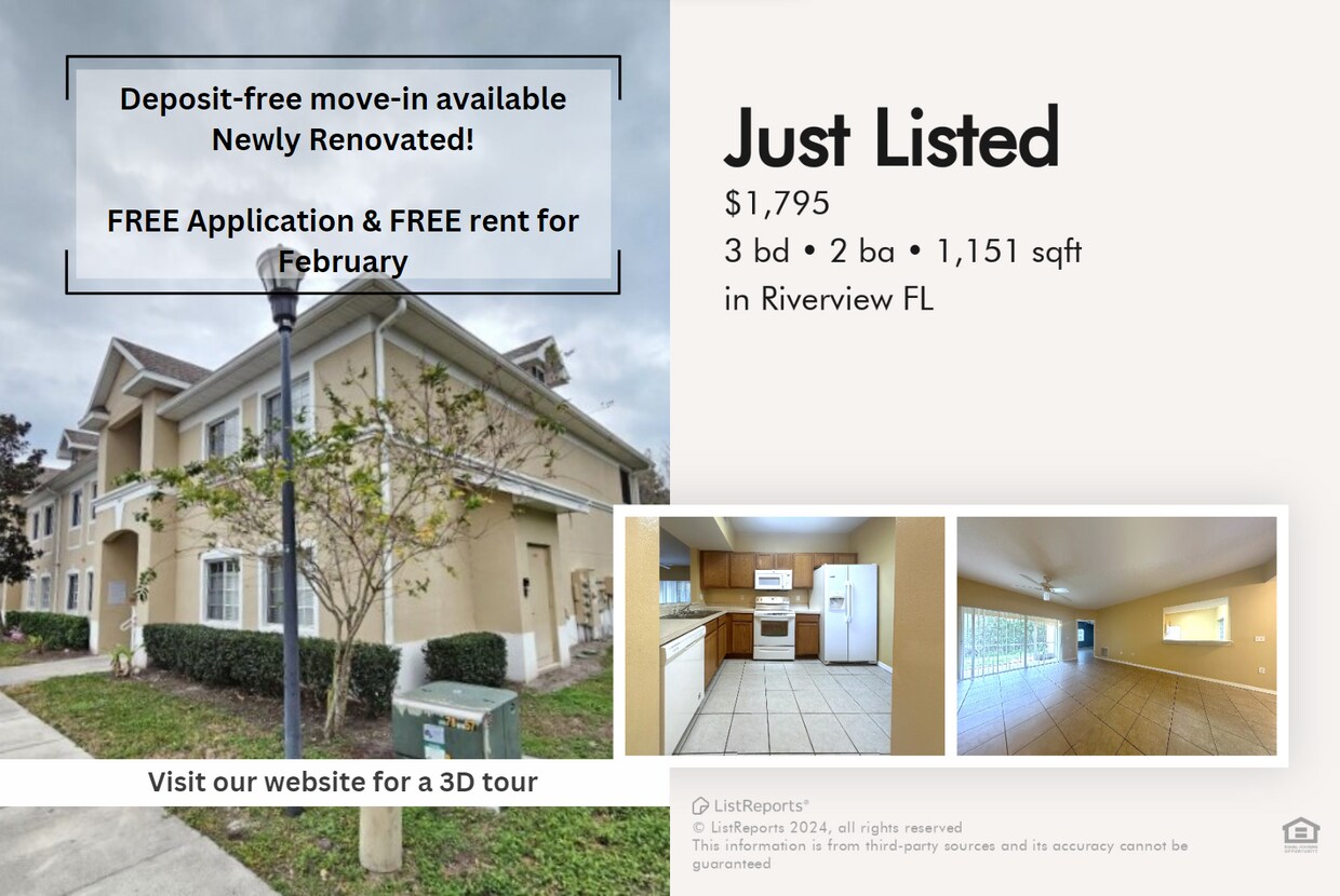 9619 Lakedale Way, Riverview, FL 33578 Townhome Rentals in Riverview