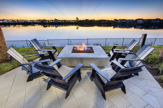 Cozy fire pit with seating - Ravella at Town Center