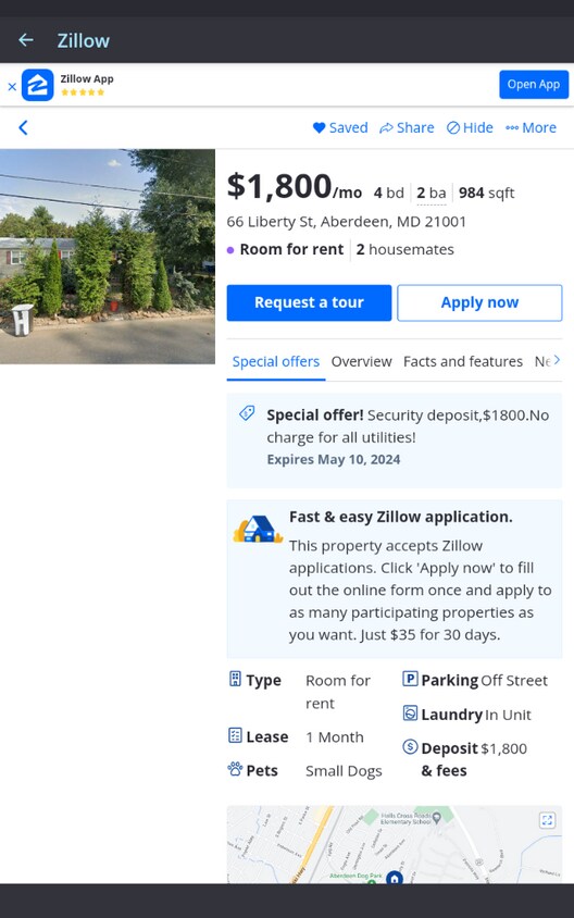 66 Liberty St, Aberdeen, MD 21001 House Rental in Aberdeen, MD