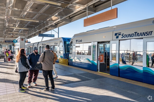 The Sound Transit rail in SeaTac is an affordable option to take you to a variety of places.