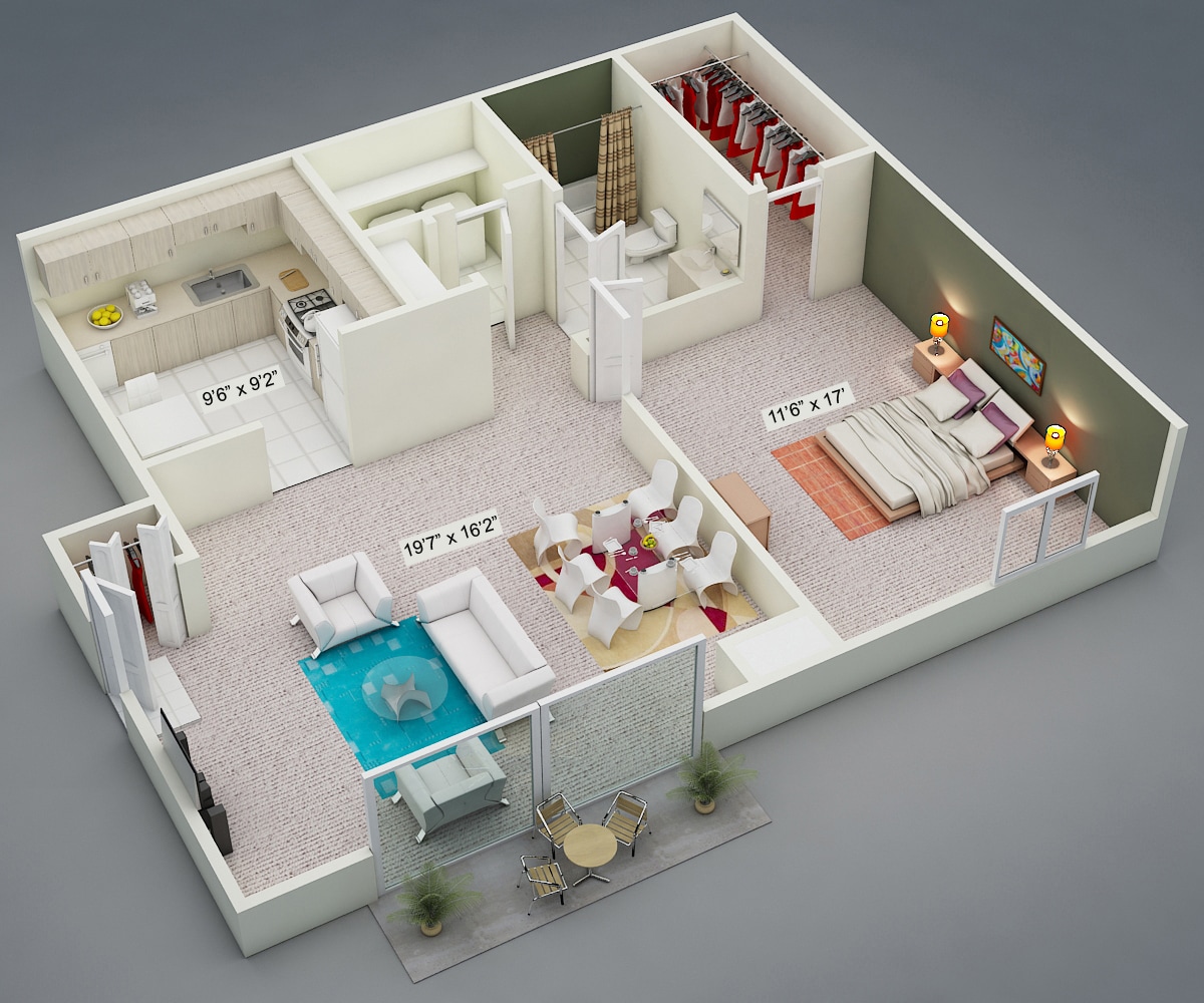 Tamarac Apartments – One Bedroom Garden Style