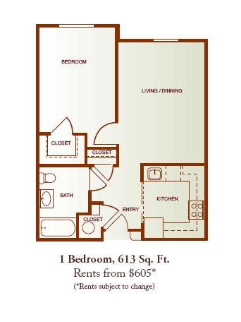 1HAB/1BA - Park View at Cheltenham Senior Community