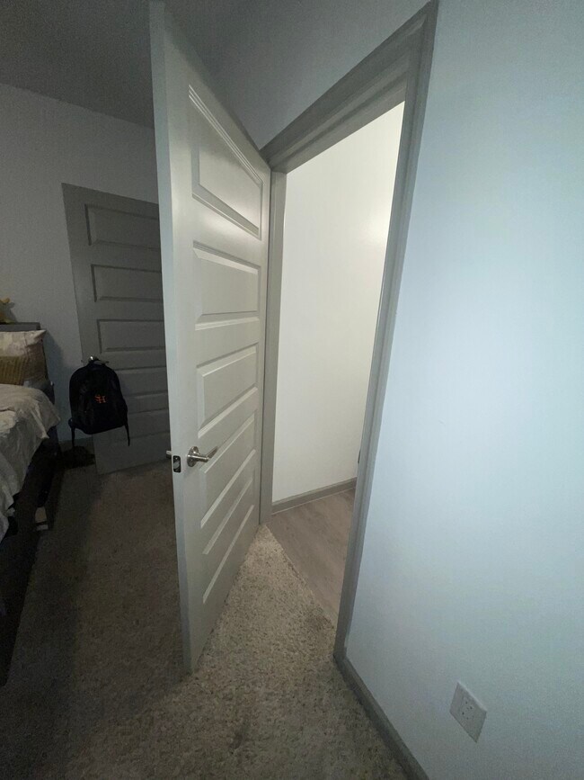 Bathroom door and walk-in closet in the back - 2309 Lake Rd