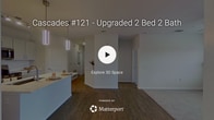 This contemporary 980-square-foot apartment in Jacksonville offers a thoughtfully designed living space. The open-concept layout creates a seamless flow between the living areas and the kitchen. The modern kitchen is equipped with stainless steel appliances, white cabinetry, and a central island, perfect for casual dining or entertaining.

Both bedrooms are generously sized, with the primary bedroom measuring 170 square feet. Large windows in the bedrooms and living areas flood the space with natural light, while ceiling fans provide comfort and air circulation. The bathrooms feature modern fixtures, including a spacious shower in one and a tub-shower combination in the other.

The apartment includes an in-unit laundry room with full-sized appliances, adding convenience to daily life. Ample closet space, including walk-in closets, offers plenty of storage options. The neutral color palette throughout, with soft carpeting in the bedrooms and wood-look flooring in the main living areas, creates a versatile backdrop for various decor styles.

Located at 8681 A C Skinner Pkwy in Jacksonville, this single-story apartment combines urban convenience with comfortable living, making it an ideal home for those seeking a modern, low-maintenance lifestyle.