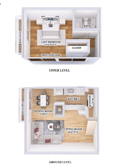 The Peak Apartments and Townhomes – 1 Bed 1 Bath Loft