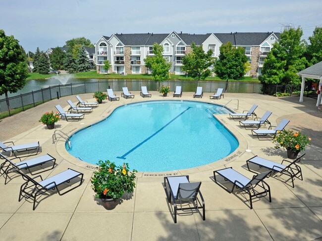 Gated Outdoor Pool and Sundeck - Hillside Apartments