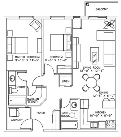 Plan d'étage - Auburn Terraces