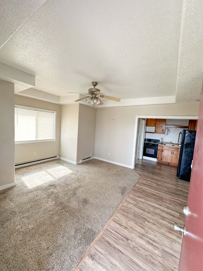 sala de estar y cocina desde la puerta principal - 717 Summit St