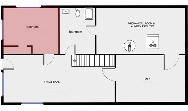 Plano de la planta baja (sin escala) - 505 Chestnut St