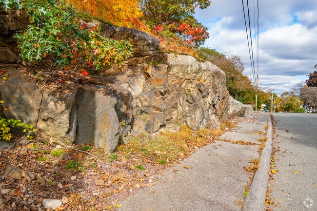 Some neighborhoods in Saugus have areas that are situated on rocky hills.