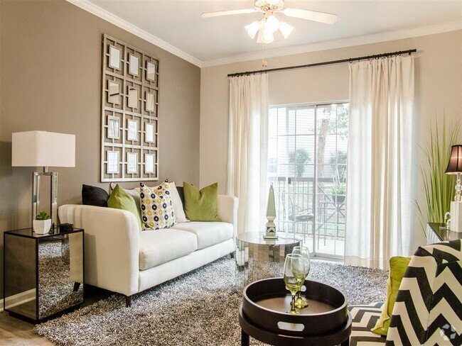 Open Space Living Room with Hardwood Floor and Stylish Interior Showing Natural Light - Harpeth River Oaks